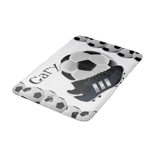 Voetbal Bathroom Bath Mat (Gekanteld)