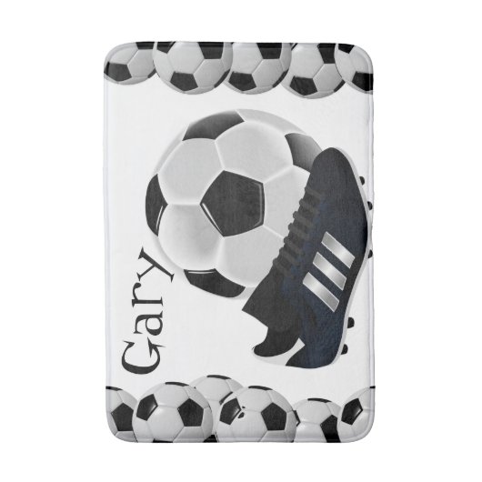 Voetbal Bathroom Bath Mat (Voorkant Verticaal)
