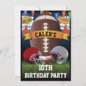 Voetbal & BBQ Barbeque Verjaardagsfeestje Kaart (Voorkant)