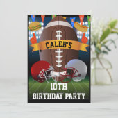 Voetbal & BBQ Barbeque Verjaardagsfeestje Kaart (Staand voorkant)
