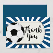 voetbal bedankkaart, voetbal feestdagenkaart (Voorkant / Achterkant)