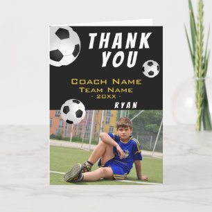 Voetbal Bedankt Coach Fotokaart