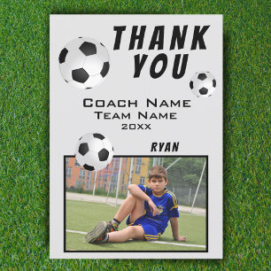 Voetbal Bedankt Coach Fotokaart