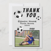 Voetbal Bedankt Coach Fotokaart (Voorkant)