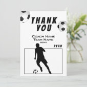 Voetbal Bedankt Coach Kaart (Staand voorkant)