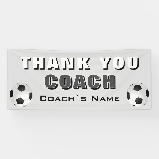 Voetbal Bedankt Coach Spandoek (Horizontaal)