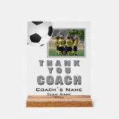 Voetbal Bedankt Coach Team Foto Acryl Bord (Voorkant)