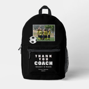 Voetbal Bedankt Coach Team Foto Bedrukte Rugzak