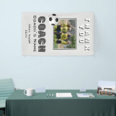 Voetbal Bedankt Coach Team Foto Spandoek (Beurs)