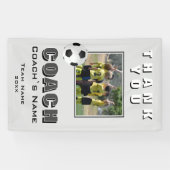 Voetbal Bedankt Coach Team Foto Spandoek (Horizontaal)