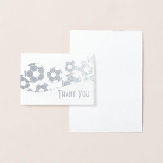 Voetbal Bedankt Folie Kaarten