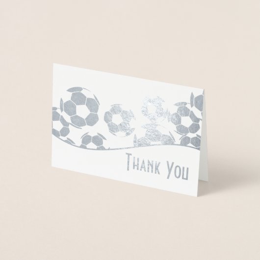 Voetbal Bedankt Folie Kaarten (Voorkant)