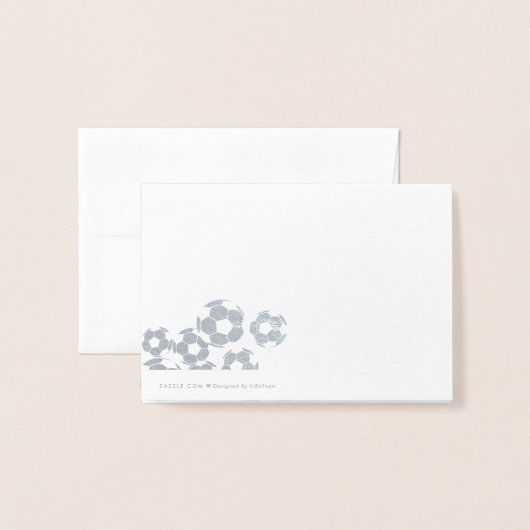 Voetbal Bedankt Folie Kaarten (Met envelop)