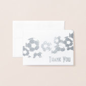 Voetbal Bedankt Folie Kaarten (Voorkant met envelop)