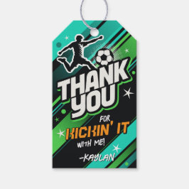 Voetbal bedankt-tag cadeaulabel