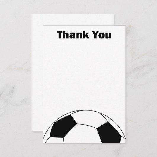 Voetbal Bedankt voor je briefkaarten (Voorkant / Achterkant)