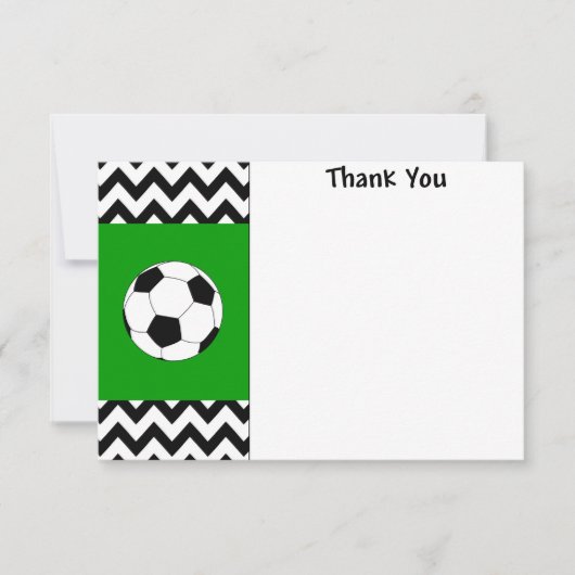 Voetbal Bedankt voor je briefkaarten (Voorkant)