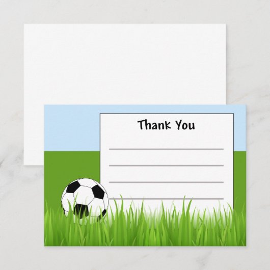Voetbal Bedankt voor je briefkaarten (Voorkant / Achterkant)