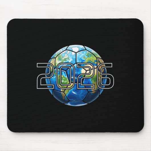 Voetbal Bedekt De Wereld 2026  Muismat (Voorkant)