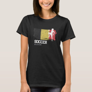 Voetbal België Vlag Voetbal Vrouwen Voetbal Meisje T-shirt
