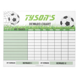 Voetbal Beloning Grafiek Gepersonaliseerde Naam Ta Notitieblok