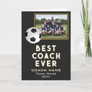 Voetbal Beste Coach Ooit Teamfoto Bedankkaart