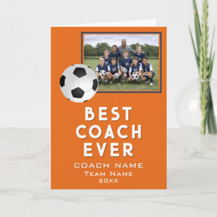 Voetbal Beste Coach Ooit Teamfoto Bedankkaart