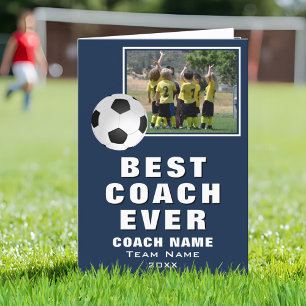 Voetbal Beste Coach Ooit Teamfoto Bedankkaart