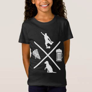 Voetbal Bier Honden Pizza Canine Snack Voedsel Gif T-shirt