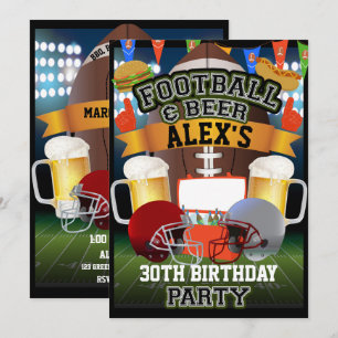 Voetbal & Bier Sportspel Verjaardagsfeest Kaart