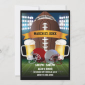 Voetbal & Bier Sportspel Verjaardagsfeestje Kaart (Achterkant)