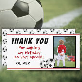 Voetbal Birthday Bedankt voor je fotokaart
