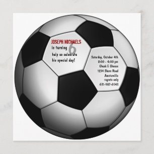 Voetbal Birthday Party Invitation Kaart