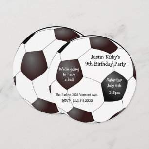 Voetbal Birthday Party Invitation Kaart