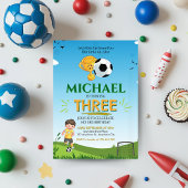 Voetbal Birthday Party Invitation Kaart