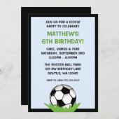 voetbal Birthday Party Invitations Kaart (Voorkant / Achterkant)