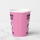 Voetbal Birthday party roze Papieren Bekers (Rechts)