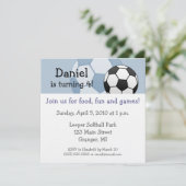 Voetbal Birthday Party Uitnodigingen 5.25 in (Staand voorkant)