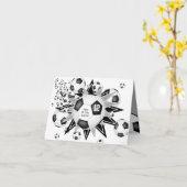 voetbal blaast kinder sportster verjaardag uit kaart (Gele Bloem)