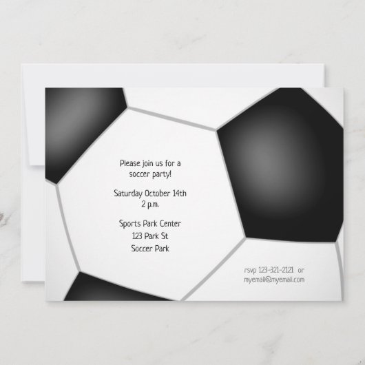 voetbal blaast kinder sterren op verjaardag aankondiging (Achterkant)