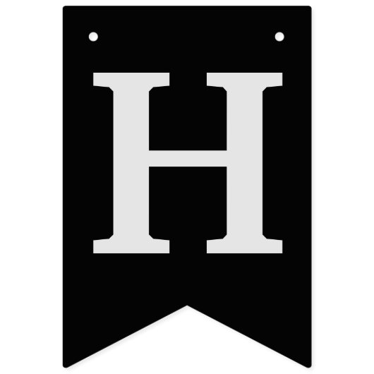 Voetbal Black en Silver Happy Birthday Banner (Tweede vlag)