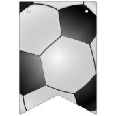Voetbal Black en Silver Happy Birthday Banner (Eerste vlag)