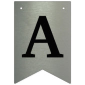 Voetbal Black en Silver Happy Birthday Banner (Derde vlag)