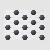 Voetbal Black White Sports Giften Tissuepapier (Voorkant)