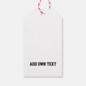 Voetbal Black White Sports Team Cadeaulabel (Achterkant)