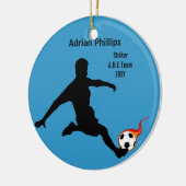 Voetbal blauw ornament (Links)