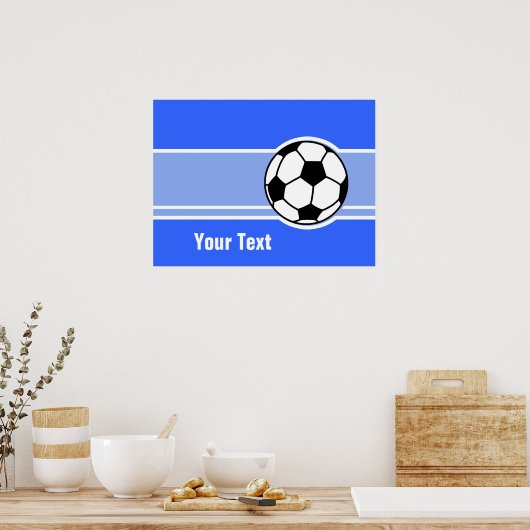Voetbal; blauw poster (Keuken)