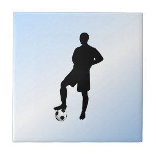 Voetbal Blauw/Sportontwerp Tegeltje
