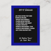 Voetbal, blauwe lg Visitekaartje formaat (Achterkant)