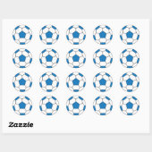 Voetbal Blauwe Sticker (Vel)